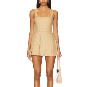Amanda Uprichard 

Mercy Skort Romper In Tan
Size XS